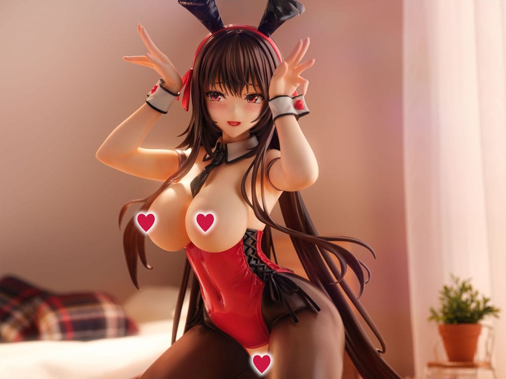 Amakano 2+ PVC Statue 1/4 Yuuhi Kurohime Bunny Suit Ver. 32 cm
