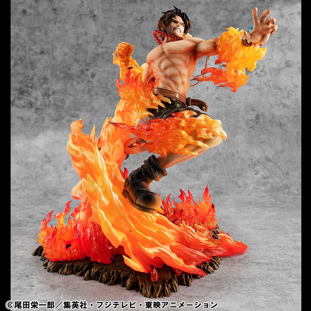 One Piece P.O.P PVC Statue NEO-Maximum Portgas D. Ace 15th Anniversary Super Limited Reprint Ver. 23 cm