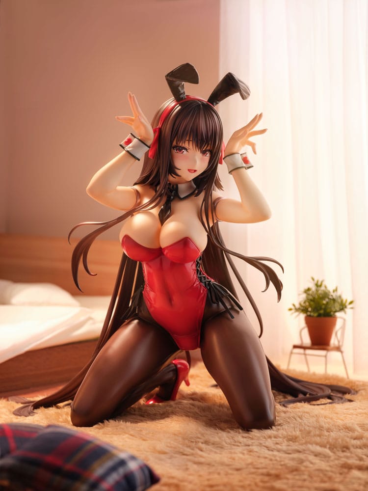 Amakano 2+ PVC Statue 1/4 Yuuhi Kurohime Bunny Suit Ver. 32 cm