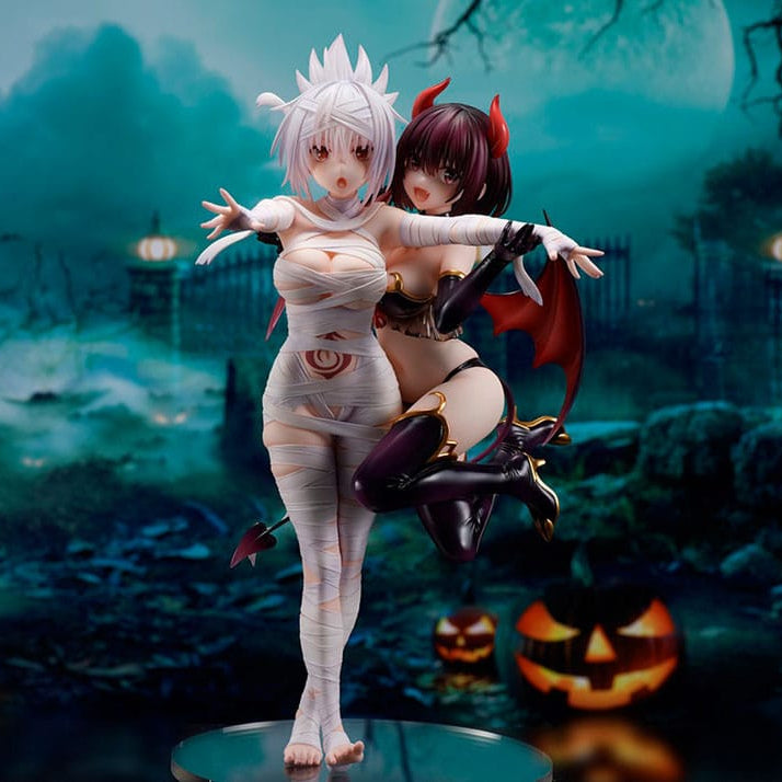 Ayakashi Triangle PVC Statue Matsuri Kazamaki & Suzu Kanade & Shirogane 25 cm