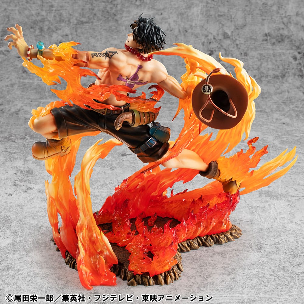 One Piece P.O.P PVC Statue NEO-Maximum Portgas D. Ace 15th Anniversary Super Limited Reprint Ver. 23 cm