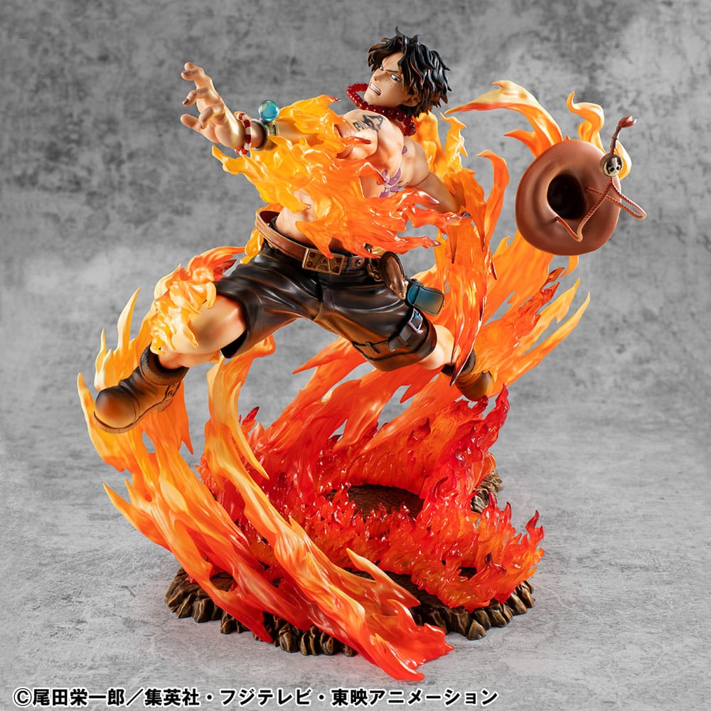 One Piece P.O.P PVC Statue NEO-Maximum Portgas D. Ace 15th Anniversary Super Limited Reprint Ver. 23 cm