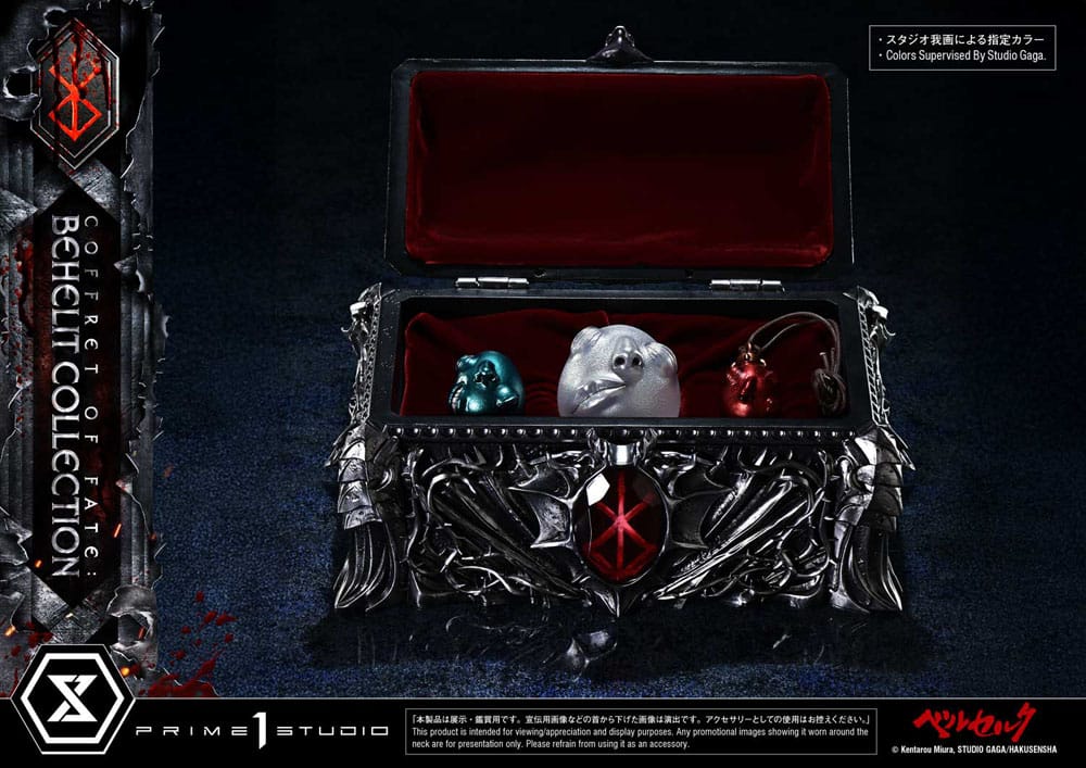Berserk Life Scale Statuen Coffret of Fate: Behelit Collection 30 cm
