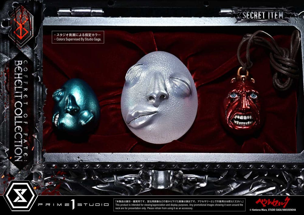 Berserk Life Scale Statuen Coffret of Fate: Behelit Collection 30 cm