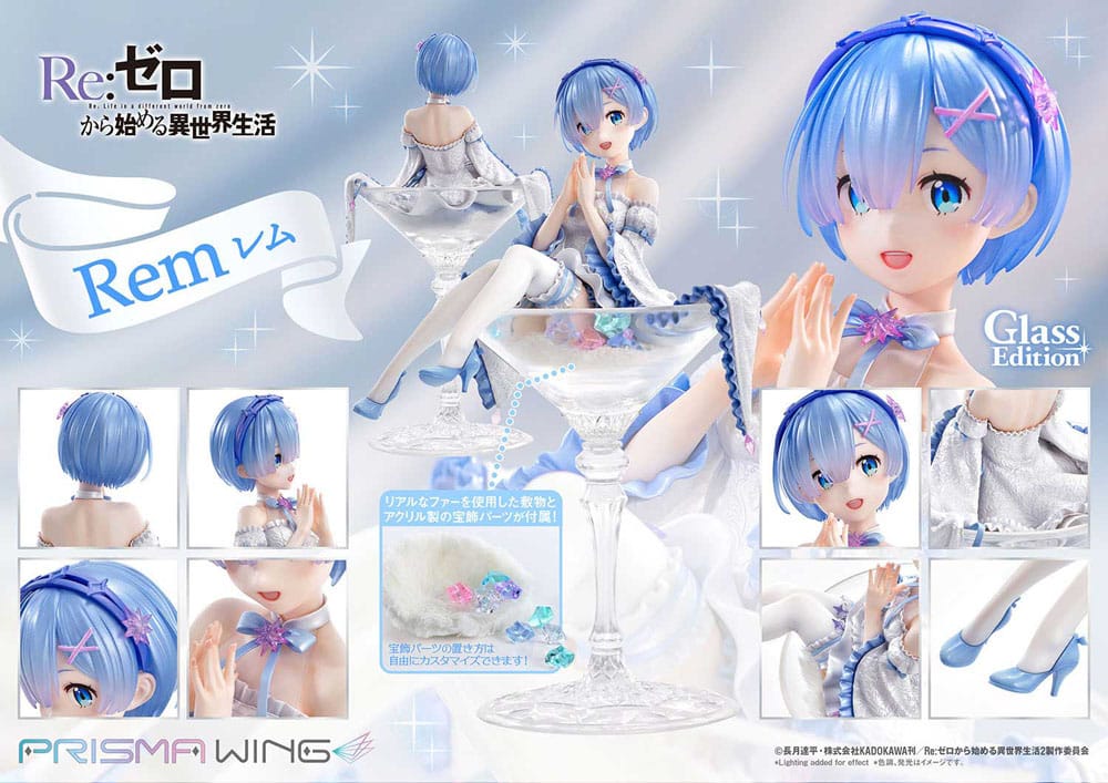 Re:ZERO Starting Life in Another World Prisma Wing PVC Statue 1/7 Rem Glass Edition 23 cm (Kopie) (Kopie)