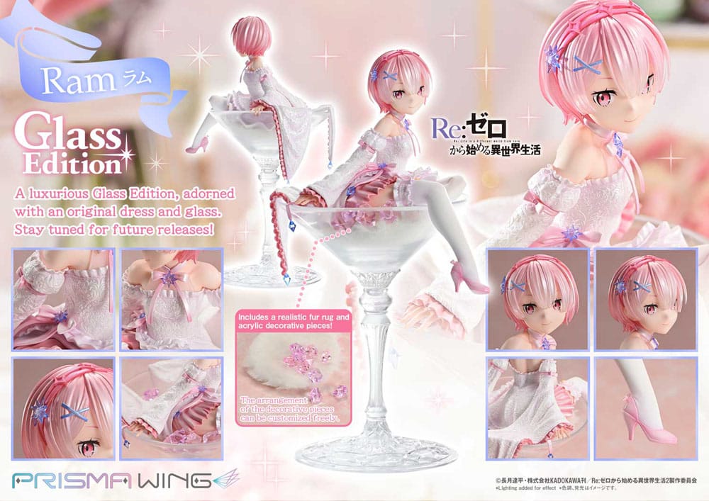 Re:ZERO Starting Life in Another World Prisma Wing PVC Statue 1/7 Ram Glass Edition 24 cm (Kopie)