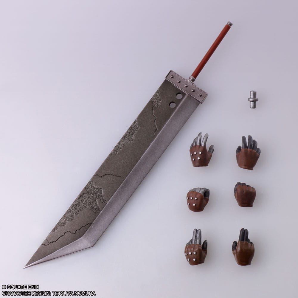 Final Fantasy VII Bring Arts Actionfigur und Fahrzeug Cloud Strife & Hardy-Daytona 15 cm