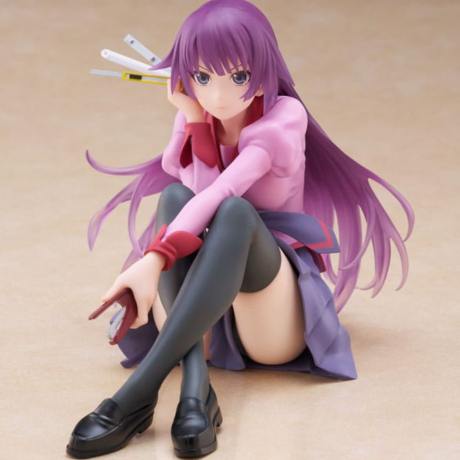 Monogatari PVC Statue Desktop Cute Figure Hitagi Senjougahara 13 cm